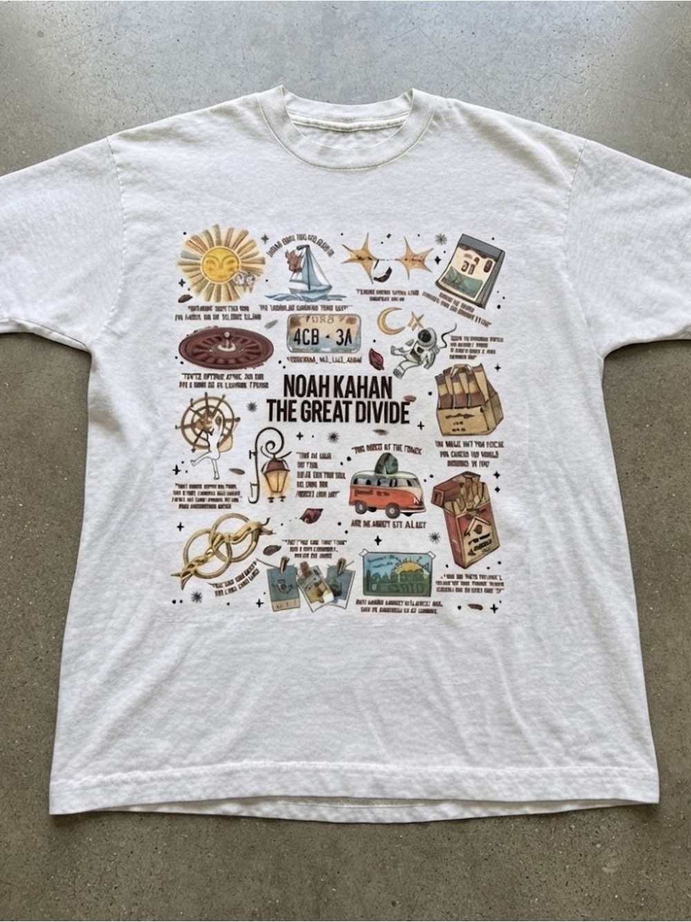 White Music Collage Graphic T-shirt Gildan Album Art Tee Top